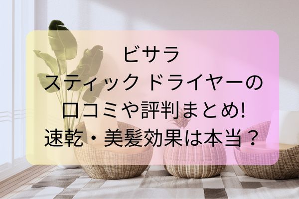 ビサラ スティック ドライヤーの口コミや評判まとめ｜速乾・美髪効果は本当？