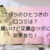 ゴリラのひとつきの口コミは？痛いけど足裏のツボに効果あり！