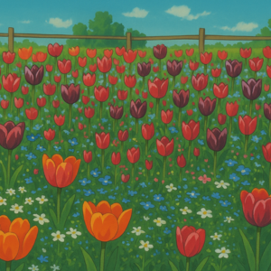 チューリップ畑300×300