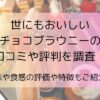 世にもおいしいチョコブラウニーの口コミや評判を調査！味や食感の評価や特徴もご紹介